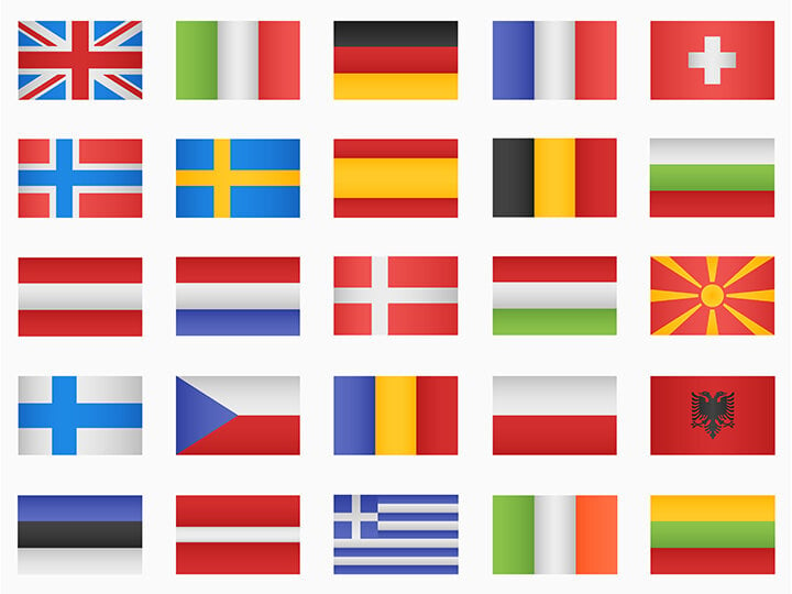 European flags